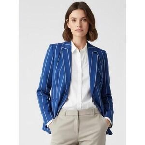 Blazer royal with white stripes large